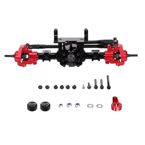 MGHGFYTAS RC Auto Zubehör Kompatibel Mit Axial Für SCX10 II 90046 90047 1:10 RC Crawler Auto CNC Metall Vordere Hinterachse Mit Schutz Upgrade Teile(Front) von MGHGFYTAS