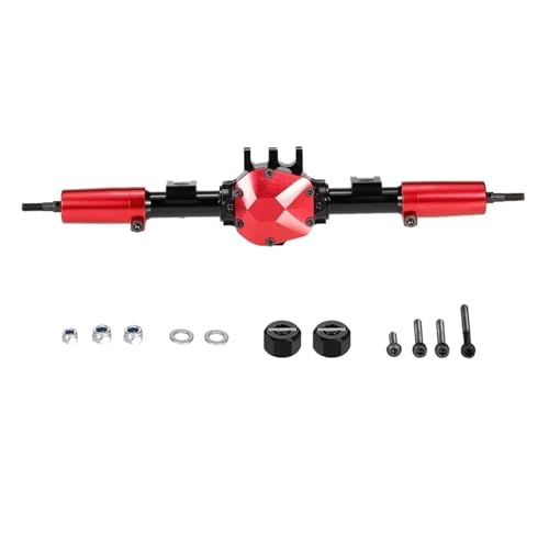 MGHGFYTAS RC Auto Zubehör Kompatibel Mit Axial Für SCX10 II 90046 90047 1:10 RC Crawler Auto CNC Metall Vordere Hinterachse Mit Schutz Upgrade Teile(Rear) von MGHGFYTAS