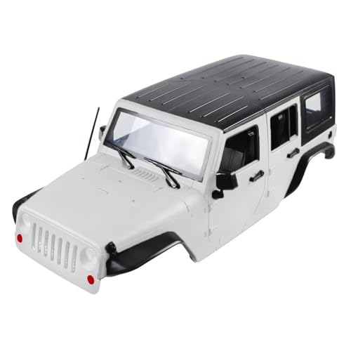 MGHGFYTAS RC Auto Zubehör Kompatibel Mit Axial Für Scx10 90046 90047 Unmontierte 12,3 Zoll 313 Mm Radstand Karosserie Auto Shell 1/10 Rc Crawler Kits(White) von MGHGFYTAS