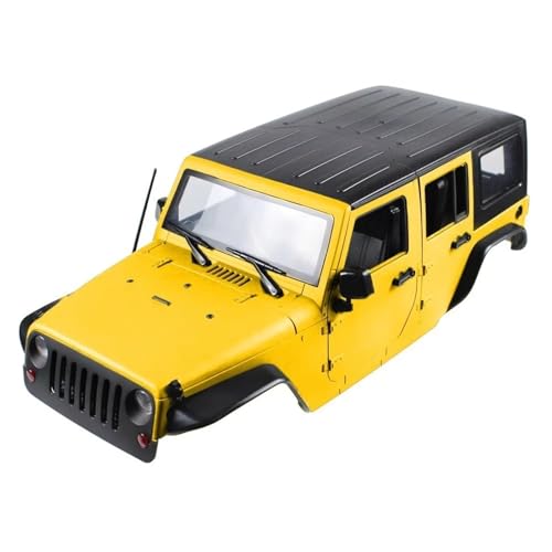 MGHGFYTAS RC Auto Zubehör Kompatibel Mit Axial Für Scx10 90046 90047 Unmontierte 12,3 Zoll 313 Mm Radstand Karosserie Auto Shell 1/10 Rc Crawler Kits(Yellow) von MGHGFYTAS