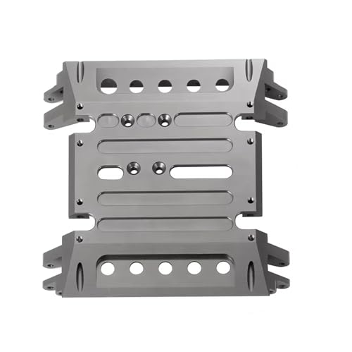 RC Auto Zubehör Kompatibel Mit Axial Für Wraith 1/10 RC Crawler Auto Upgrade Teile Aluminium Legierung Center Getriebe Box Mount Skid Platte(Gray) von MGHGFYTAS
