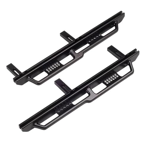 MGHGFYTAS RC Auto Zubehör Kompatibel Mit Axial SCX6 Für JLU Für Wrangler 4WD 1/6 RC Crawler Car Upgrade-Teile Aluminium Für Rock Sliders Rails Pedal Side Step Board(Black) von MGHGFYTAS