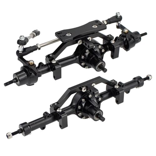 MGHGFYTAS RC Auto Zubehör Kompatibel Mit D90 Yota II-Upgrade-Teilen, Vorder- Und Hinterachse Aus Aluminiumlegierung, CNC-gefräst, 1:10 RC Crawler, Ersatzzubehör(Rear and Front) von MGHGFYTAS