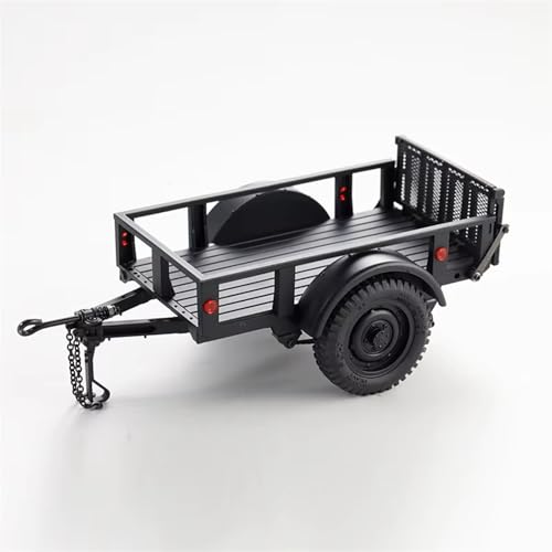 MGHGFYTAS RC Auto Zubehör Kompatibel Mit FMS Für LC80 K10 FJ Für Cruiser Für Bronx 1/12 Für Jimny FJ45 H1 Für Hummer 1/18 RC Car Utility Trailer(Black,ColorC) von MGHGFYTAS