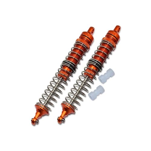 MGHGFYTAS RC Auto Zubehör Kompatibel Mit LOSI Für LMT 4WD Für Monster Truck 1/8 RC Auto Metall-Upgrade-Teile 130 Mm Vorne Hinten Für Universal-Stoßdämpfer LOS243013(Orange) von MGHGFYTAS