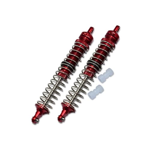 MGHGFYTAS RC Auto Zubehör Kompatibel Mit LOSI Für LMT 4WD Für Monster Truck 1/8 RC Auto Metall-Upgrade-Teile 130 Mm Vorne Hinten Für Universal-Stoßdämpfer LOS243013(Red) von MGHGFYTAS