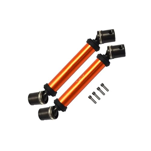 MGHGFYTAS RC Auto Zubehör Kompatibel Mit LOSI Für LMT 4WD Für Monster Truck Vollachse 1/8 Rc Auto Metall Center Slider CVD Antriebswelle Getriebewelle(Orange) von MGHGFYTAS