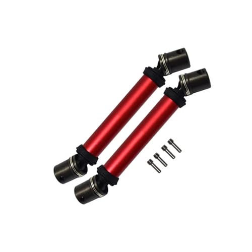 MGHGFYTAS RC Auto Zubehör Kompatibel Mit LOSI Für LMT 4WD Für Monster Truck Vollachse 1/8 Rc Auto Metall Center Slider CVD Antriebswelle Getriebewelle(Red) von MGHGFYTAS