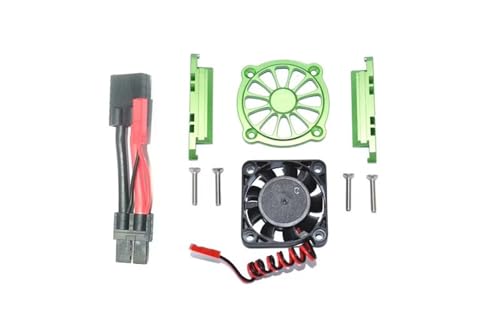 MGHGFYTAS RC Auto Zubehör Kompatibel Mit MAXX 4S Für VXL 89076-4 89086-4 Für Monster Truck 1/10 RC Auto Upgrade Modifikation Zubehör Metall Motor Lüfter(Green) von MGHGFYTAS