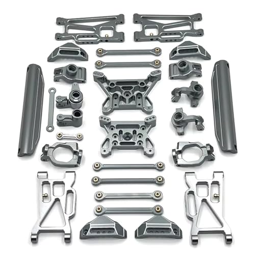 MGHGFYTAS RC Auto Zubehör Kompatibel Mit MJX 10208 Für Monster 1/10 RC-Autoteile, Ersatzzubehör, Ersatzmetall-Upgrade- Und Modifikationskit-Paket(Gray) von MGHGFYTAS