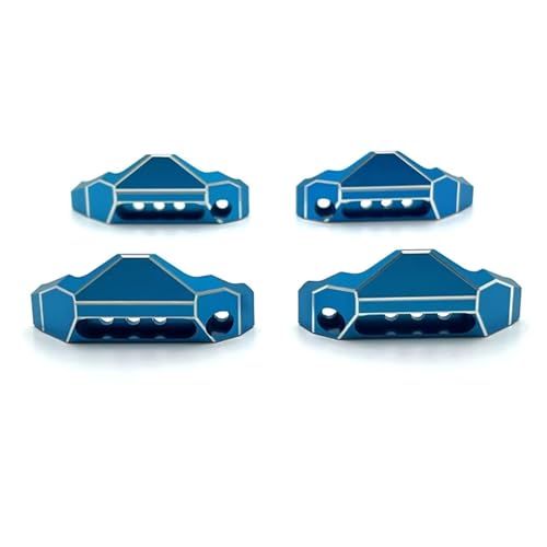 MGHGFYTAS RC Auto Zubehör Kompatibel Mit MJX 10208 Für Monster 1/10 RC Autoteile Zubehör Metall Verbesserte Vorder- Und Hinterradaufhängungsschutzteile(Blue) von MGHGFYTAS