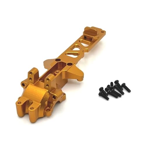 MGHGFYTAS RC Auto Zubehör Kompatibel Mit MJX 16207 16208 16209 16210 H16 M162 M163 1/16 RC Auto Upgrade Teile Zubehör Metall Vorne Hinten Getriebeabdeckung(Yellow,Front) von MGHGFYTAS