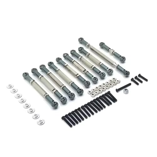 MGHGFYTAS RC Auto Zubehör Kompatibel Mit MN D90 D91 D96 D99S MN90 MN99 Für MN99S 1:12 RC Auto Upgrade Teile Zubehör Metall Upgrade Teile Zugstangen(Gray) von MGHGFYTAS