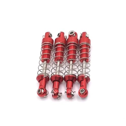 MGHGFYTAS RC Auto Zubehör Kompatibel Mit MN D90 D91 D96 Für MN98 99S Für WPL C14 C24 B14 B24 1/12 RC Auto Teile Metall Upgrade 4Pcs Äußere Für Frühling Schock(Red) von MGHGFYTAS