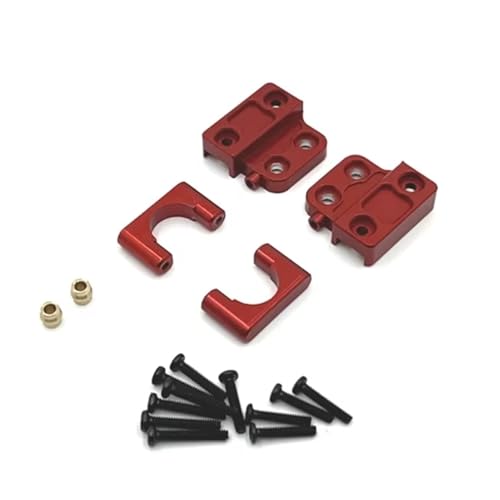 RC Auto Zubehör Kompatibel Mit MN82 LC79 1/12 RC Car Upgrade-Teile Ersatzzubehör Stahl-Hinterachs-Stoßdämpfer Für Blattfedern(Red Leaf Springs Mount) von MGHGFYTAS
