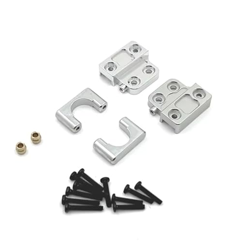 MGHGFYTAS RC Auto Zubehör Kompatibel Mit MN82 LC79 1/12 RC Car Upgrade-Teile Ersatzzubehör Stahl-Hinterachs-Stoßdämpfer Für Blattfedern(Silver Leaf Springs Mount) von MGHGFYTAS