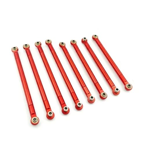 MGHGFYTAS RC Auto Zubehör Kompatibel Mit MN86S MN86 MN86KS MN86K Für MN G500 Upgrade Teile 8PCS Metall Zugstange Link Stange Gestänge 1/12 RC Auto Zubehör(Red) von MGHGFYTAS