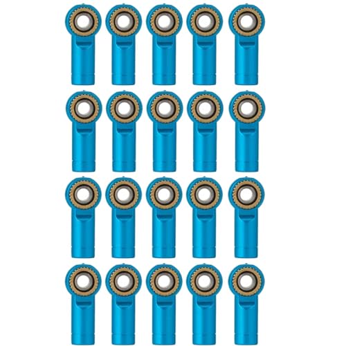 RC Auto Zubehör Kompatibel Mit RC Crawler Auto Boot Flugzeug Teile Zubehör 20Pcs M3 Metall Ball End Link Spurstangenkopf Kugelgelenk(Blue) von MGHGFYTAS