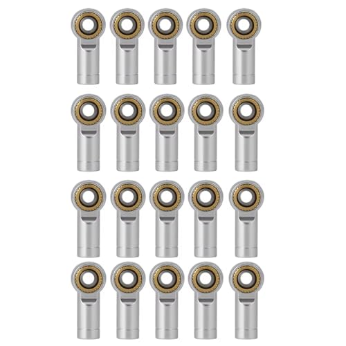 MGHGFYTAS RC Auto Zubehör Kompatibel Mit RC Crawler Auto Boot Flugzeug Teile Zubehör 20Pcs M3 Metall Ball End Link Spurstangenkopf Kugelgelenk(Silver) von MGHGFYTAS
