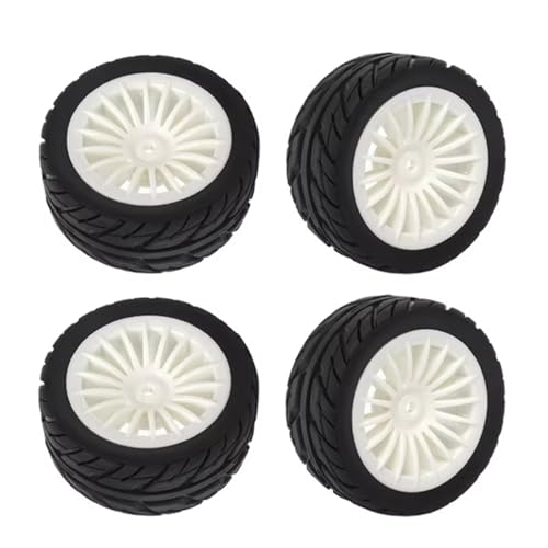 RC Auto Zubehör Kompatibel Mit SG1603 Für SG1604 Für SG1605 Für UDIRC UD1601 UD1602 UD1603 UD1604 1/16 RC Autoteile 4 Stück 50 Mm Gummireifen(White) von MGHGFYTAS