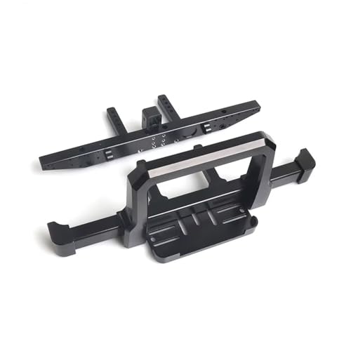 MGHGFYTAS RC Auto Zubehör Kompatibel Mit TRX-4 Für Defender 82056-4 1/10 RC Crawler Car Upgrade Teile Aluminiumlegierung Vorder- Und Hinterstoßstange(Black,Rear and Front) von MGHGFYTAS