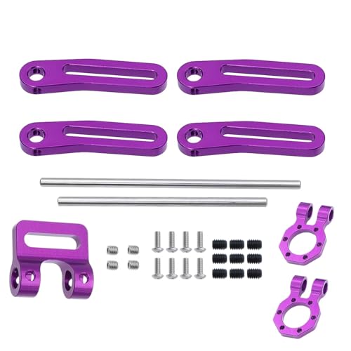 MGHGFYTAS RC Auto Zubehör Kompatibel Mit TRX4 Für SCX10 Für Capra Für Comp Für LCG Für Chassis Vorne Hinten Modulare Stoßstange Mit Seilführung Anhängerhaken 1/10 RC Crawler(Purple,Set) von MGHGFYTAS