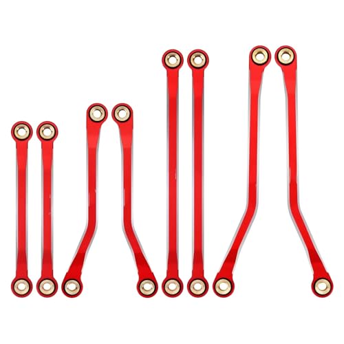 RC Auto Zubehör Kompatibel Mit TRX4M CNC-Aluminiumlegierung Für High Clearance Links Set Für 1/18 RC Crawler Upgrade Teile Zubehör(Red) von MGHGFYTAS