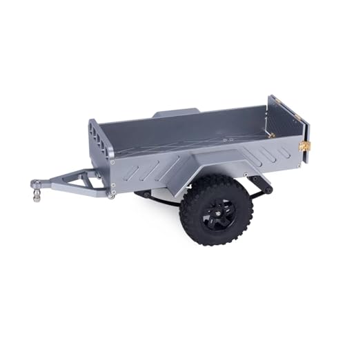 MGHGFYTAS RC Auto Zubehör Kompatibel Mit TRX4M Für Defender Für Bronco K10 Für SCX24 Für FMS Utility Trailer Mit Kugelkopfwerkzeug Für Kleine 1/18 1/24 RC Crawler Car(Gray) von MGHGFYTAS