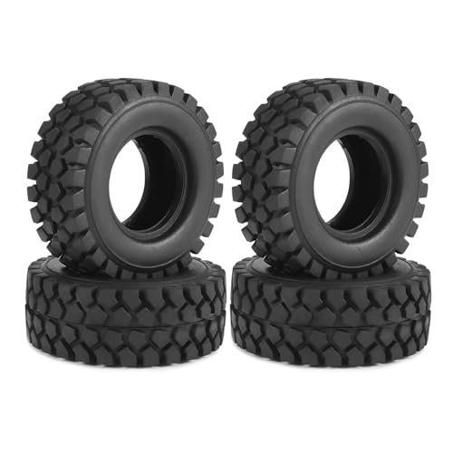 MGHGFYTAS RC Auto Zubehör Kompatibel Mit TRX4M Für SCX24 AX24 Für FCX24 K5 Für Blazer Für Enduro24 1/18 1/24 RC Car Crawler Upgrade 1,0 Zoll Reifen Und Felgen(Tires) von MGHGFYTAS