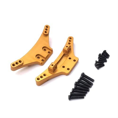 MGHGFYTAS RC Auto Zubehör Kompatibel Mit WLtoys 104009 12401 12402 12403 12404 12409 RC-Autoteile Metall-Upgrade-Modifikation Vordere Und Hintere Stoßdämpferhalterung(Yellow) von MGHGFYTAS
