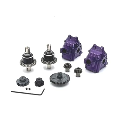 RC Auto Zubehör Kompatibel Mit WLtoys 124007 124017 124019 144001 144010 144002 Für RIaarIo XDKJ-001 XDKJ-006 AM-X12 1/14 1/12 RC Auto Metall Montage Set(Purple) von MGHGFYTAS