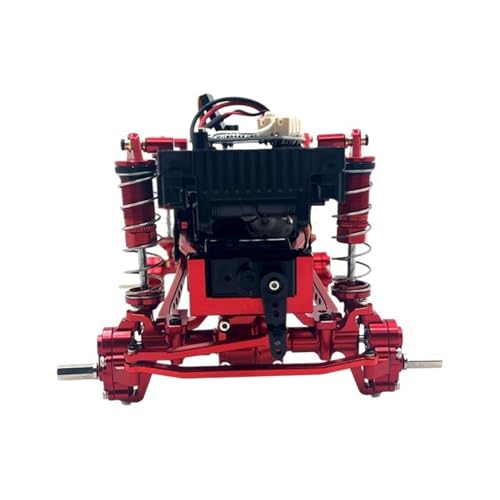 MGHGFYTAS RC Auto Zubehör Kompatibel Mit WPL B16 B36 Für JJRC Q60 Q63 Q64 Für Fayee FY004 Für MN-77 6WD 1/16 RC Auto Upgrade Teile Metall Vordere Und Hintere Portalachse(Red) von MGHGFYTAS