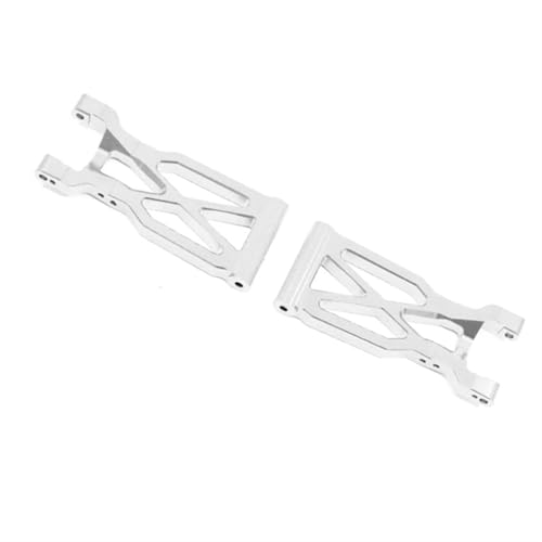 MGHGFYTAS RC Auto Zubehör Kompatibel Mit Wltoys 104001 1/10 RC Car Upgrade-Teile-Zubehör 2-teiliger Hinterer Aufhängungsarm Aus Aluminiumlegierung Für Schwingarme(Silver) von MGHGFYTAS