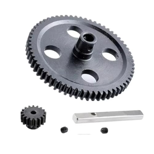 MGHGFYTAS RC Auto Zubehör Kompatibel Mit Wltoys 12428 12423 12429 FY-03 1:12 Offroad-Fahrzeug Fernbedienungssteuerung Autos Reduktionsausrüstung 62T 17T Motorgetriebe Teile(17T and 62T) von MGHGFYTAS