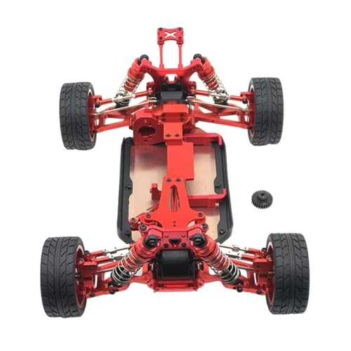 MGHGFYTAS RC Auto Zubehör Kompatibel Mit Wltoys 144001 1/14 RC Autoteil Zubehör 1 Stück Präzisionsautorahmen Aus Aluminiumlegierung Für Chassisrahmen(Red) von MGHGFYTAS