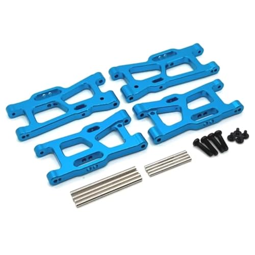 MGHGFYTAS RC Auto Zubehör Kompatibel Mit Wltoys 144001 144010 144016 144018 124007 124008 124016 124018 124019 RC-Autoteile, Vorderer Und Hinterer Aufhängungsarm Aus Metall(Blue) von MGHGFYTAS