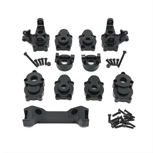 MGHGFYTAS RC Auto Zubehör Kompatibel Mit YK4102 YK4103 YK4082 YK6101 RC Auto Fahrzeugteile Metall Upgrade Lenkschale, Balken, Hintere Schale, Sitz C, Set(Black) von MGHGFYTAS