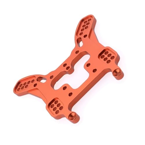 MGHGFYTAS RC Auto Zubehör Kompatibel Mit ZD Für Racing 9116 9020 9072 08421 08423 08425 08427 1/8 RC Cars Metall-Stoßdämpferbrücke Hinten Stoßdämpfer-Halterungsplatte(Orange) von MGHGFYTAS