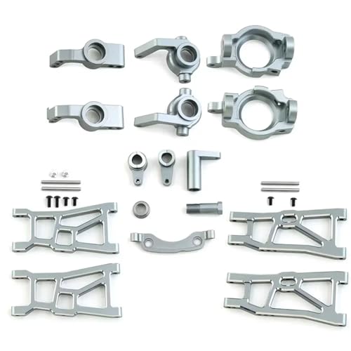 MGHGFYTAS RC Auto Zubehör Kompatibel Mit ZD Für Racing DBX-10 10421-S 9102 1/10 RC Für Wüste Für Buggy-Teile Vorne Hinten Für Schwingarmlenkung Tasse Gruppe C-Sitz(Silver) von MGHGFYTAS