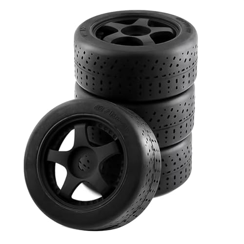 MGHGFYTAS RC Reifen Kompatibel Mit ARRMA Für Infraction 6S F1 Für Limitless 1/7 RC Autos Upgrade Teil Zubehör 4 Stück Kunststoffrad Gummireifen von MGHGFYTAS