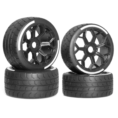 MGHGFYTAS RC Reifen Kompatibel Mit Arrma Für Felony FSR GT Für FS 1/7 RC Auto Für Modell-Upgrade-Teile Zubehör 4 Stück 53/107 42/100 Reifen 17 Mm Radsechskant von MGHGFYTAS