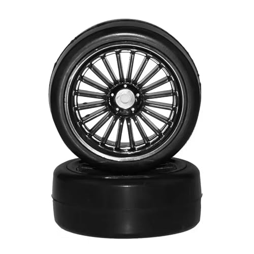 MGHGFYTAS RC Reifen Kompatibel Mit HSP Für HPI Für Sprint 2 Für Drift Für RS4 Für 4WD 1:10 On Road 26 Mm Gummi-RC-Reifen Und Felgen 12 Sechskant 4 Stück/2 Stück(2Pcs) von MGHGFYTAS