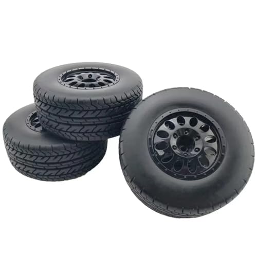 MGHGFYTAS RC Reifen Kompatibel Mit Slash Für Arrma Für Senton Für HuanQi 727 1/10 Rc Auto 112 Mm Short Course Truck Reifen Reifen Rad Mit 12 Mm Sechskant 4 Stück(A2) von MGHGFYTAS