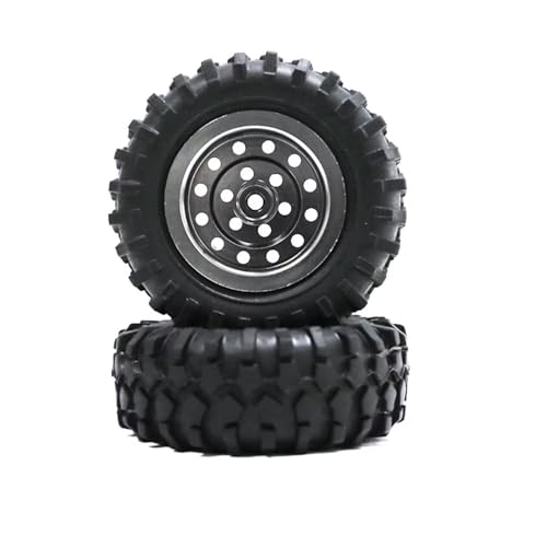 MGHGFYTAS RC Reifen Kompatibel Mit WPL D12 1:10 Rc-Felgen, Reifen, Kunststoff, Verschleißfest, Felgen, Reifen, Verschleißfest, Rc-Felgen, Reifen(Gray) von MGHGFYTAS