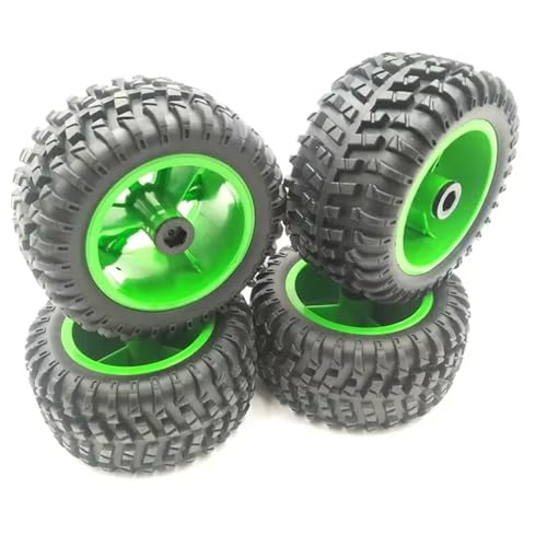 MGHGFYTAS RC Reifen Kompatibel Mit Wltoys 12428 12423 12628 124019 144001 Für Feiyue Für FY-03 Für JJRC Q46 Q40 1/12 RC Auto Ersatzteile Upgrade Große Reifen(Green) von MGHGFYTAS