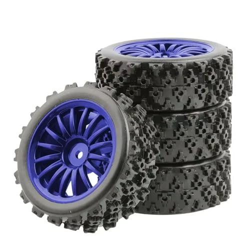MGHGFYTAS RC Reifen Kompatibel Mit Wltoys Für HSP 1:10 1:12 1:14 1:16 RC-Autoteile Für Modellzubehör RC-Felge Und Reifen Felgengummireifen Reifen(Purple) von MGHGFYTAS