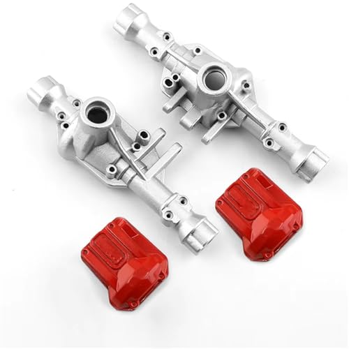 RC Achse Set Kompatibel Mit Für traxxas Für TRX-4 1/10 RC Crawler Car Metall Vorder- Und Hinterachse Shell Achsengehäuse Upgrade Teile Zubehör(Silver) von MGHGFYTAS