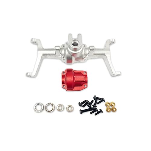 RC Achse Set Kompatibel Mit HOBBYPLUS CR18P Für Rock Für Van Für Hobbico Für Dromida 1/18 RC-Tuningteile Vorder- Und Hinterachsengehäuse(Silver,Front) von MGHGFYTAS