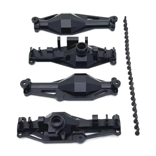 RC Achse Set Kompatibel Mit MJX H12Y H12Y+ 1/12 Fernbedienung Auto Ersatzteile Zubehör Metall Upgrade Vorderachse Hinterachse Gehäuse(Black,Front and Rear) von MGHGFYTAS
