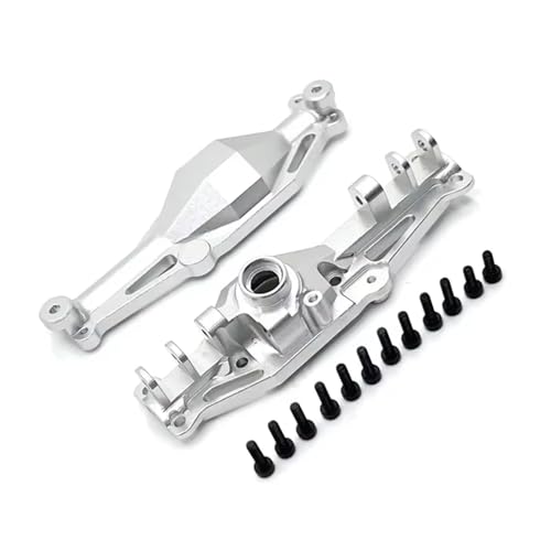 RC Achse Set Kompatibel Mit MJX H12Y H12Y+ 1/12 Fernbedienungsauto-Zubehör, Metall-Upgrade, Vorderachsgehäuse, Hinterachsgehäuse(Silver,Front) von MGHGFYTAS